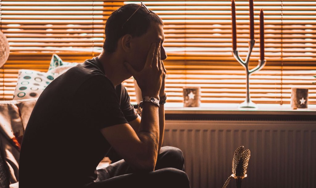 Man tired in room